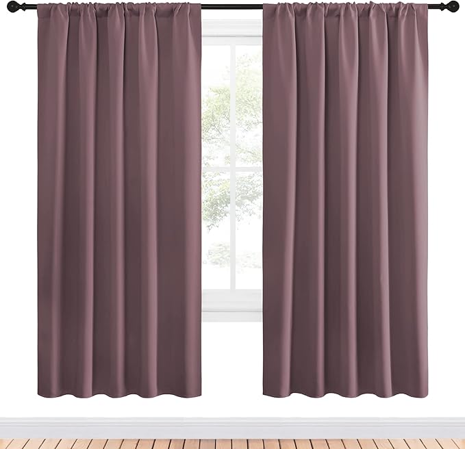NICETOWN Living Room Curtains, Home Decorations Thermal Insulated Solid Rod - Image 2