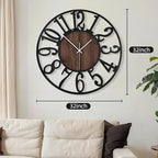 Maxstar Large Round Wall Clock for Living Room Decor Battery Operated Non - Image 2