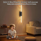 camuucci Battery Operated Wall Sconces Set of 2 Rechargeable Battery Powered - Image 7