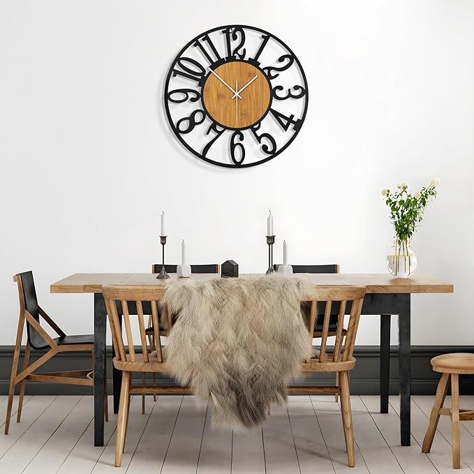 Large Wall Clock for Living Room Decor, 16 Inch Non Ticking Silent, Battery - Image 4