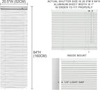 YIIBAII Mini Blinds Suitable for 21" W x 64" H Windows 1" Aluminum Horizontal - Image 6