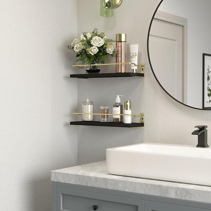 RICHER HOUSE Bathroom Floating Wall Shelf Set of 2 - Image 5