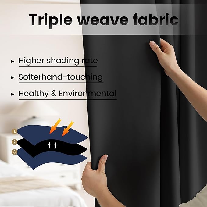 Wall to Wall Room Divider Curtains, Extra Wide Theater Curtains - Image 4