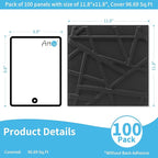 Art3d 100 Pack Decorative 3D Wall Panels, 97 Sq.Feet PVC Interior Wall Décor - Image 2