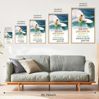 Qcrpnhy Vintage Surfing Poster 1990 Retro Surf Wall Art Inspirational Canvas - Image 3