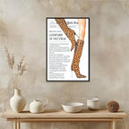 Trendy Newspaper Posters Vintage Leopard Boots Poster Feminist Canvas Prints - Image 4