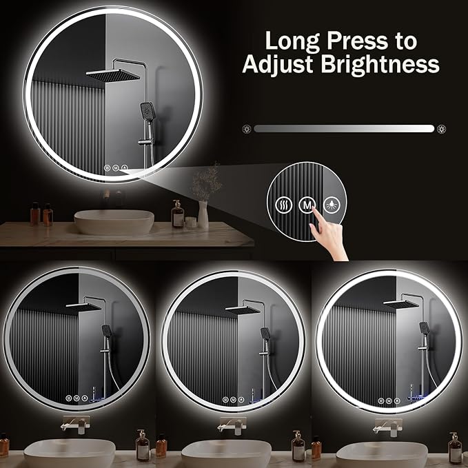 LED Bathroom Mirror 42 Inch Round Bathroom Mirror - Image 7