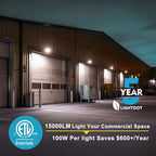Lightdot 6Pack 100W LED Wall Pack Lights, 100-277v Dusk to Dawn - Image 2