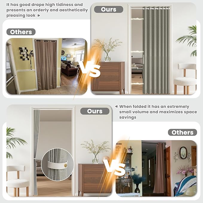 AJAZZ Blackout Accordion Door Curtain - Image 2