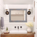 AAZZKANG Wood Framed Mirror Rectangular Rustic Wall Mirrors Decorative Large - Image 6