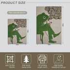 ALMLZL Funny Smoking Frog Wall Art Humorous Animal Whimsical Green Frog Canvas - Image 2