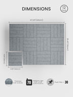 Bumusty Large Cork Board Alternative-48 x 36" Felt Bulletin Board Tiles - Image 2