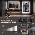 LOAAO 65"x40" LED Bathroom Mirror - Image 3
