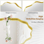 Round Wavy Mirror, 24 Inch Metal Frame Circle Mirror, Round Wall Mounted - Image 3