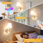 YHCDLAMP Battery Operated Wall Sconces Set of Two, Rechargeable Wireless Wall - Image 7