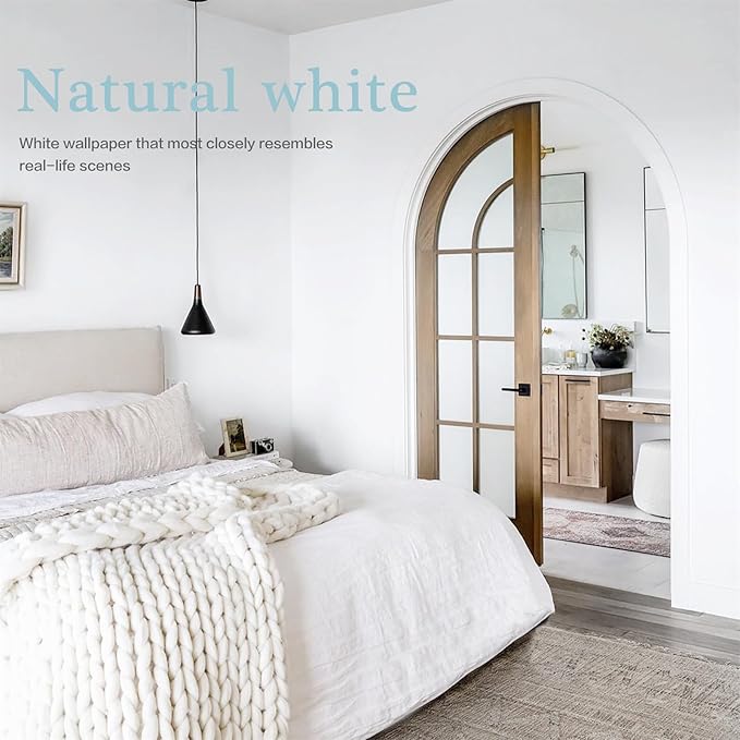 Dimoon 17.7''x118'' Peel and Stick Wallpaper White Contact Paper - Image 7