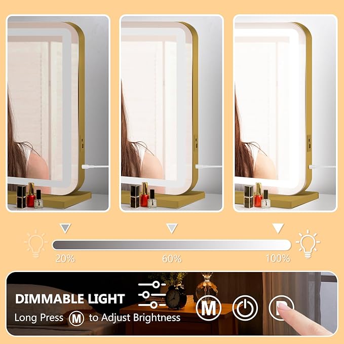 Ratsamee 23"x18" Gold Vanity Mirror - Image 4