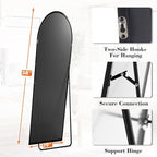 Sweetcrispy 58"x19" Arched Full Length Mirror, Leaning or Standing Full Body - Image 5