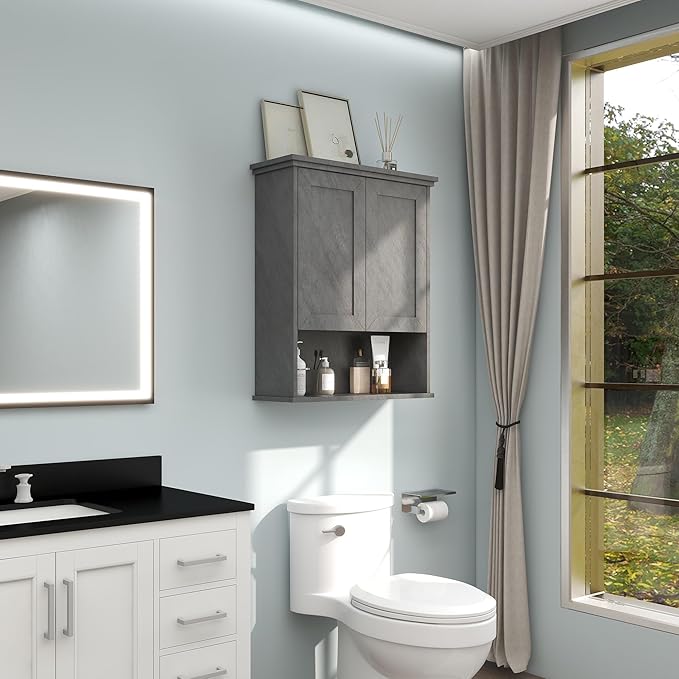 VANIRROR Bathroom Wall Cabinet Over Toilet Storage Cabinets 25x30 in Above - Image 3