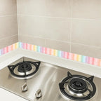 HOMETITUTE Wallpaper Border Peel and Stick Wall Border Rainbow Stripe - Image 5