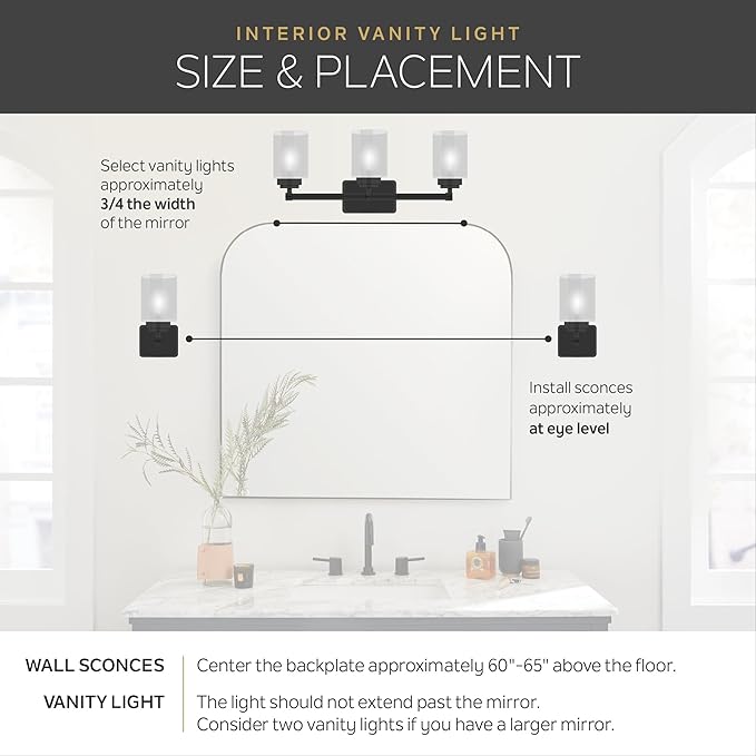 Kichler 36" 5-Light Vanity Bath Light in Brushed Nickel, Modern Bathroom Light - Image 12