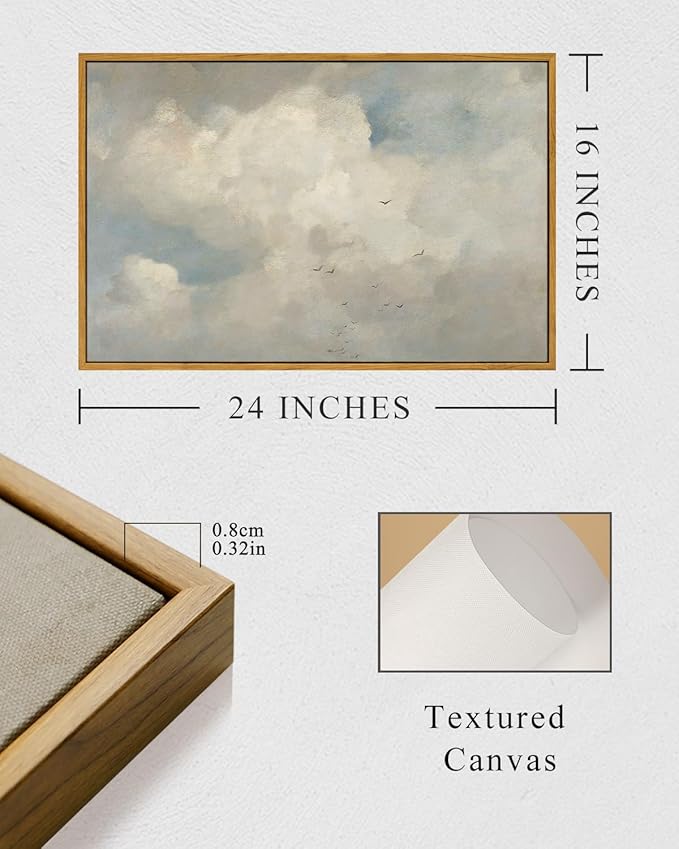InSimSea Framed Canvas Wall Art Vintage Decor, Home Decor Classical Oil - Image 5