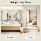Koonmi Black Mirrors for Wall, 36x60 Inch Bathroom Mirror, Rectangular Wall - Image 6
