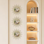 3 Set Gold Sunburst Mirrors for Wall Decorative Metal Mirrors Small Mirror Sets - Image 6