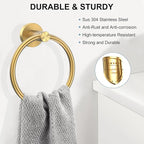 SetSail Towel Holder Screw-in Gold Towel Ring - Image 2