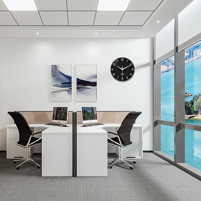 XNM Minimalist Wall Clocks Battery Operated 16 Inches Or Larger Black Wall Clock - Image 7