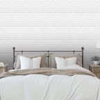 11PCS 3D Wall Panels Peel and Stick Faux Brick Wallpaper White Self Adhesive - Image 4
