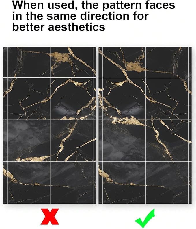 Chejiaye 22pcs Marble Peel and Stick Backsplash Waterproof Washroom Wall Panels - Image 8