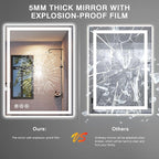 Memobarco Bathroom Mirror, Stepless 3 Colors Temperature & Dimmable, Memory - Image 7