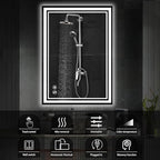 2 Pack 24“ x 36” LED Bathroom Mirror LED Mirror - Image 2