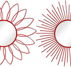 3 Pack Metal Mirrors for Wall Sunburst Wall Mirrors Home Décor Decorative - Image 2