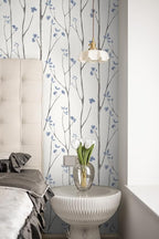 Timeet Purple Peel and Stick Wallpaper Removable Self-Adhesive Floral Wall - Image 5