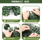 24PCS 10"x 10" Artificial Boxwood Wall Panels, UV-Anti Grass Wall Hedge Plant - Image 4