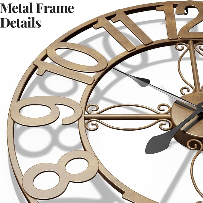 Cuspin 16 Inch Wall Clock, Decorative Clocks - Image 6