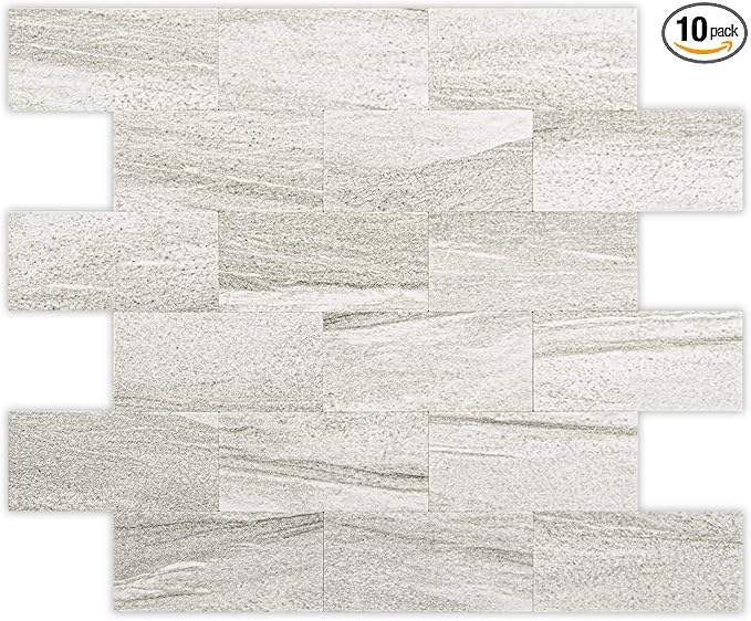 Art3d 10-Pack Peel and Stick Wall Tile by Art3d