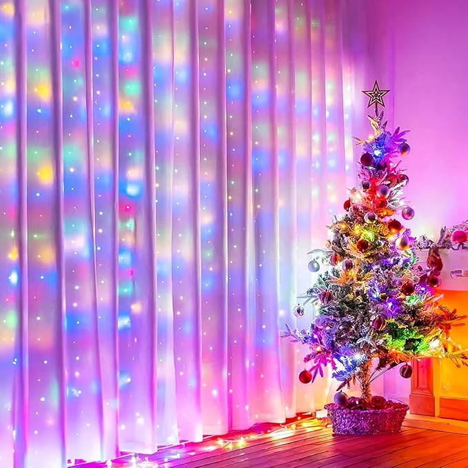 Minetom Curtain Lights, 300 LED Dimmable Fairy Lights - Image 2