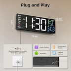 EASYERA 16.5" Large Digital Wall Clock - Image 4