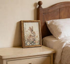 Vintage Gold Framed Easter Bunny Wall Art Spring Rabbit and Wildflowers - Image 5