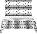 Chuangdi 2pcs 4.5 x 9 Feet Brick Wallpaper Peel and Stick Backdrop Tablecloth by Chuangdi