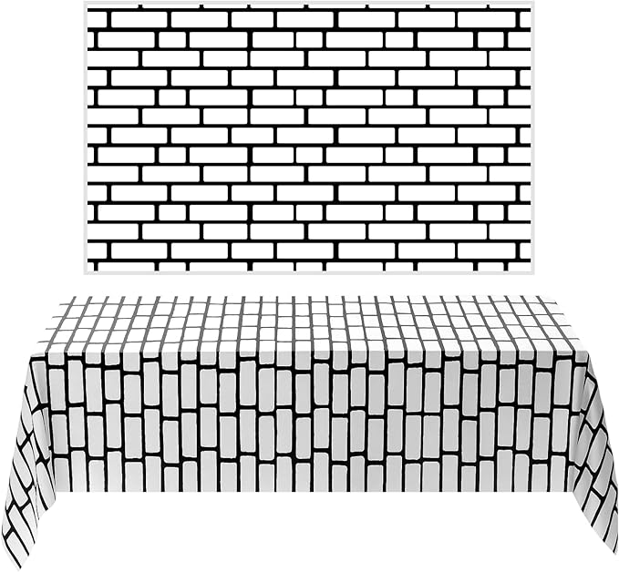 Chuangdi 2pcs 4.5 x 9 Feet Brick Wallpaper Peel and Stick Backdrop Tablecloth by Chuangdi