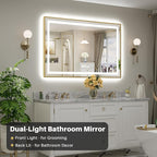 55x36 Inch LED Bathroom Mirror - Image 3