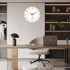 XNM Big Minimalist Glass Wall Clocks Battery Operated 16 Inch White Modren Wall - Image 6