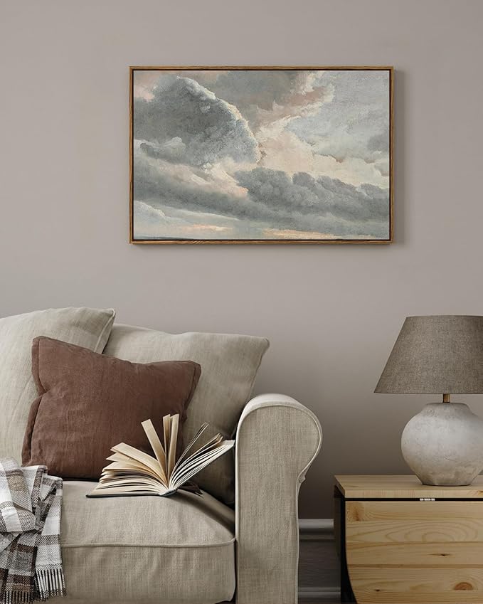 InSimSea Framed Canvas Wall Art Vintage Decor, Large Landscape Wall Art - Image 2
