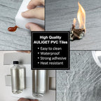 AULIGET 2-Piece Grey Shale Peel and Stick Backsplash Wall Tiles, Laundry Room - Image 5
