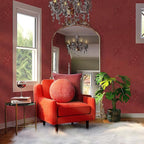 Dark Red Peel and Stick Wallpaper Textured Embossed Floral Contact Paper Peel - Image 6