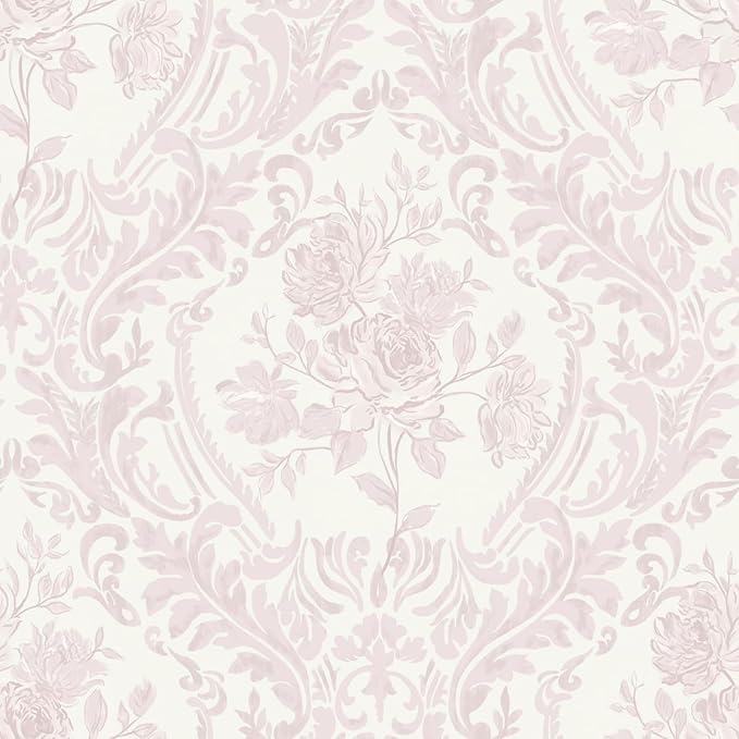 Ismoon Floral Peel and Stick Wallpaper Pink Contact Paper Boho Watercolor by Ismoon